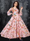 Light Pink Colour Fancy Latest Designer Fancy Ethnic Wear Masloon Silk Anarkali Gown Collection 18